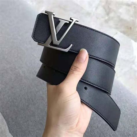 louis vuitton men's black belt